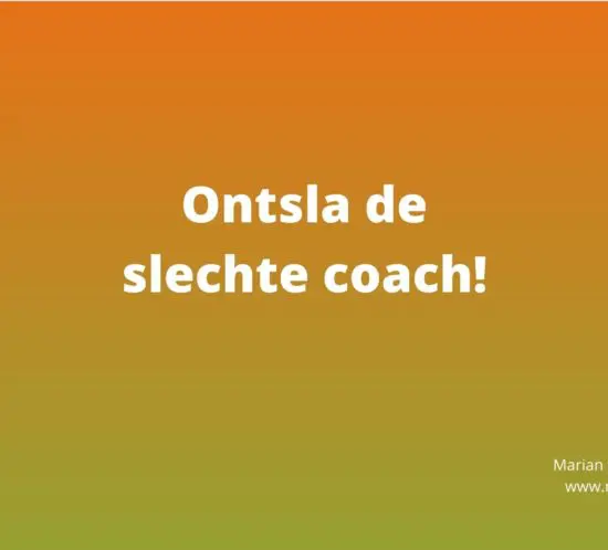 ontsla de slechte coach