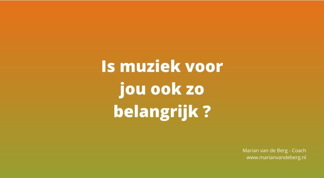 is muziek voor jou ook zo belangrijk